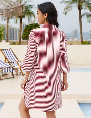 Image of Blooming Jelly Womens Swimsuit Coverups White Chiffon Bathing Suit Cover Up Bikini Swimwear Beach Dress Outfits