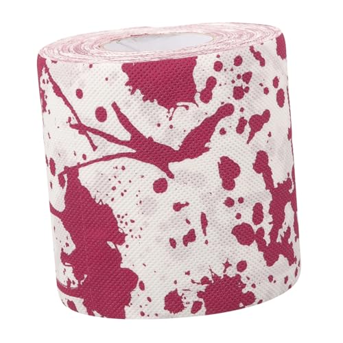 FOMIYES 2 Rollen Halloween Toilettenpapier mit Horror Blutfleck Bedrucktes Wc Papier für Badezimmer Hautfreundlich und Reißfest Praktische Grusel Deko für Halloween Party und