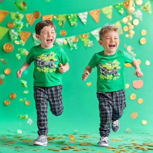 Image of Kids St. Patrick's Day Shirt Boys and Girls Green T-Shirt Clothing 4-12 Years
