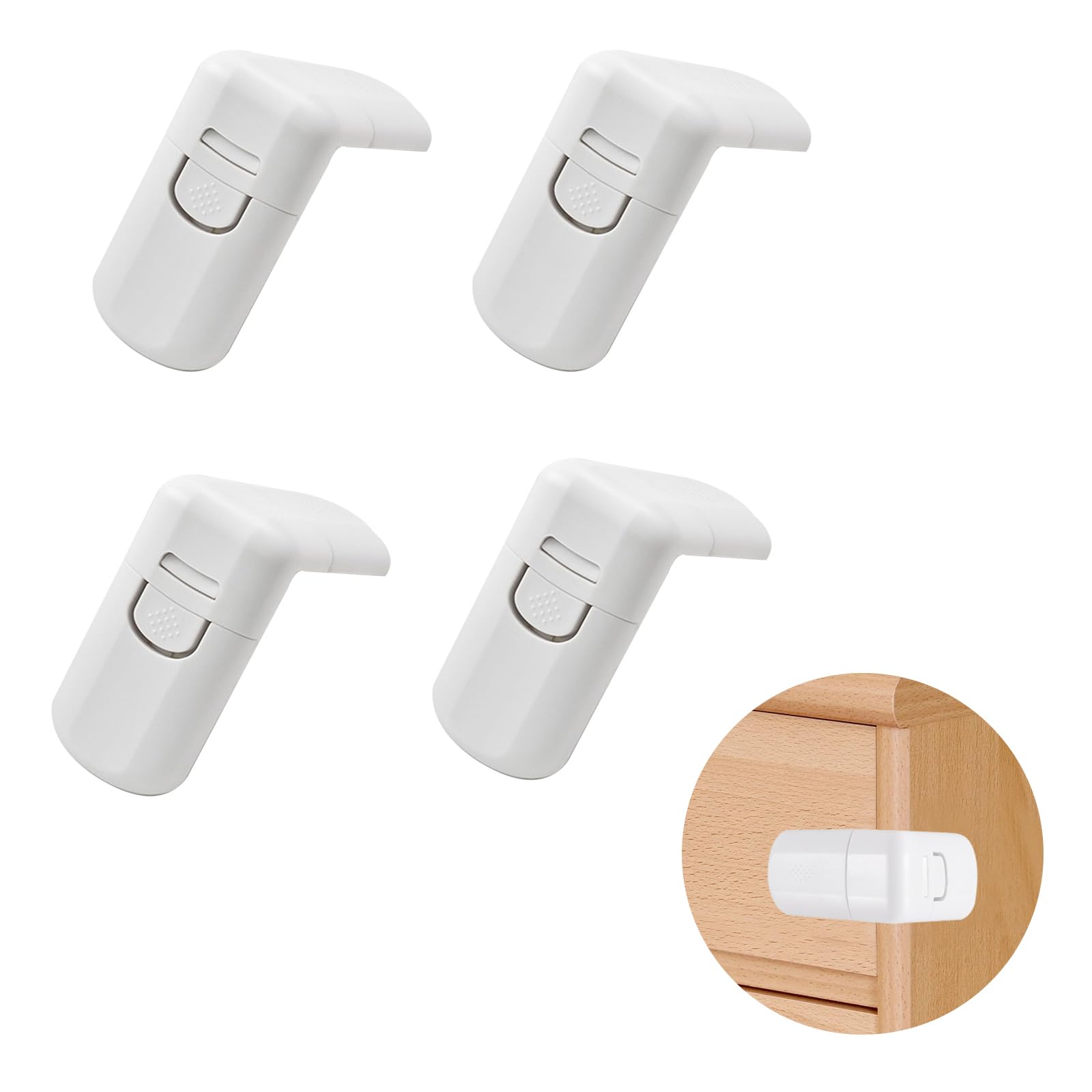 4Pcs Safe Reusable Cupboard Locks for Children,Baby Proof Cupboard Locks,Baby Safety Cupboard Locks,Drawer Locks Baby Safety Perfect for Door Cabinet Closet