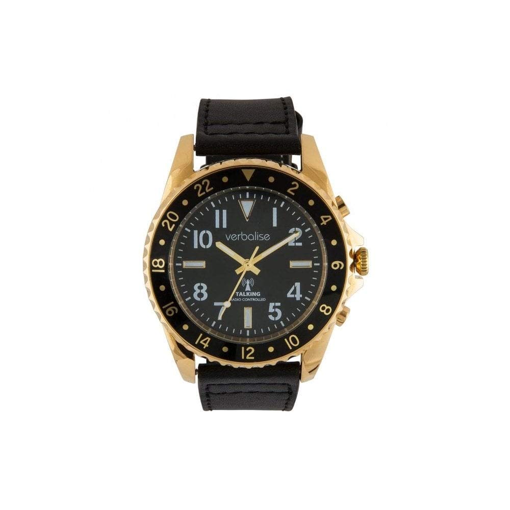 VMRC-DGLBK Men's Deluxe Talking Watch Speaks Time, Date etc. English Male or Female Voice, Ideal for Visually Impaired, Blind and Elderly. 2 Year Guarantee, UKs No1 for Quality Service and Choice.