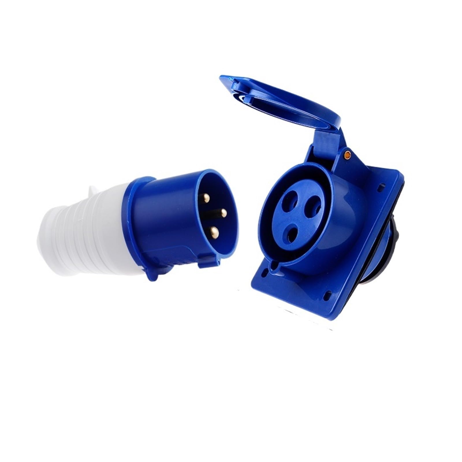 Conector de cable oblicuo de 3 pines y 32A para aviación industrial