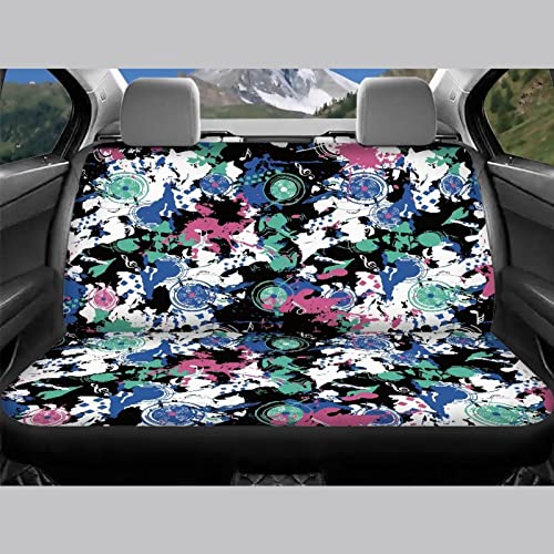 Image of Modysero Graffiti Print Automotive Seat Cover Full Set Custom Breathable Elastic Car Seat Cover for Women Soft Comfortable Vehicle Seat Protector Universal Fit Most Cars SUV Trucks