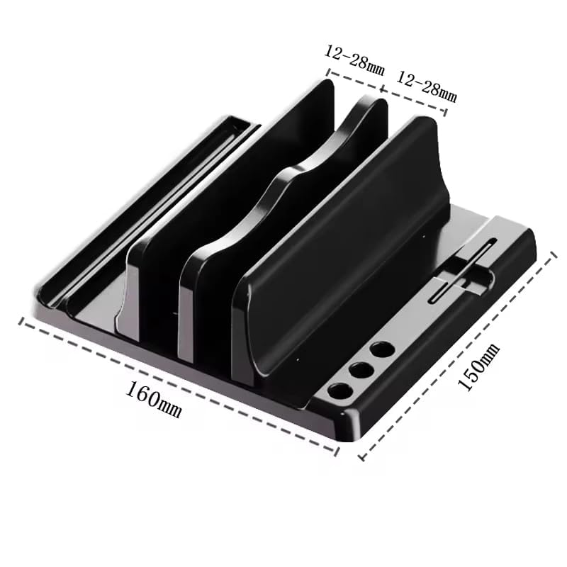 Image of Portable Foldable Mini Invisible Laptop Keyboard Riser, Self-Adhesive Cooling Pad,Laptop Desk Stand for MacBook Apple, Laptop, Lenovo, Dell, Hp, Acer& Other Laptops (2 Slot)