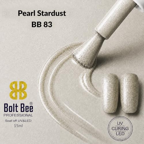 Image of BOLT BEE 15ML Gel Nail Polish 1Pc Clear Pink Glitter Nail Polish Soak Off UV LED Nail Gel Polish Nail Art Starter Manicure Salon DIY at Home, 0.5 OZ (1) (83)