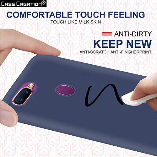 Image of Case Creation Luxurious OG Series for Oppo F9 Case Cover,Anti-Dirty Slim Case Frosted Matte Cute Candy TPU Raised Bezel (Splash of Color) Back Cover for OppoF9 -Navy Blue