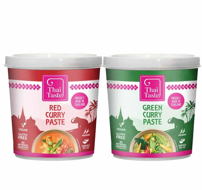 Thai Taste Red & Green Curry Paste 400g