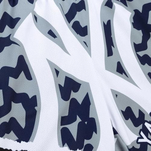 Mitchell & Ness Mens Ny Yankees Jumbotron 2 Sublimated Shorts Casual Bottoms Casual - Blue3