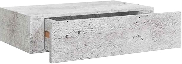 vidaXL Estante de Pared con cajón MDF Gris hormigón 40x23,5x10 cm