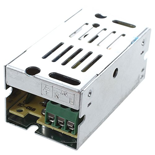 Gaoominy Fuente de alimentacion de Transformador de Tension AC 110/220V a DC 12V 1A Plata