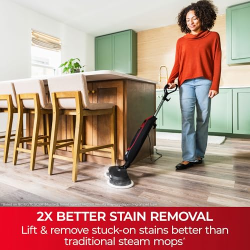 Image of Kenmore SM2070 S300 Series Steam Spin Mop for Scrubbing and Sanitizing | 2 Modes, XL Water Tank, Swivel Steering, LED Headlights, Powerful Corded Steam Cleaner for Floor Cleaning, Hardwood and Tile
