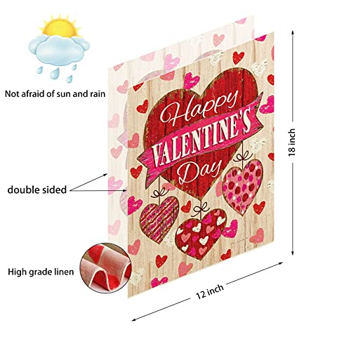 Jqaqju HUAYQ-VD-3 Valentine Day Garden Flag St Patricks Day Garden Flag Easter Garden Flags 3 Pack Outdoor Decorations thumb #1