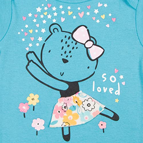Gerber TG217009MC Baby Girl'S 5-Pack Long-Sleeve Onesies Bodysuit, Blue Bear thumb #2