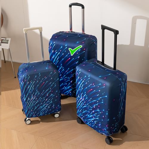 Image of HOKIPO 220gsm Durable and Washable Suitcase Covers for Trolley Suitcase, Large (26-27inch) - Cosmic Streaks (AR-6345-D18)