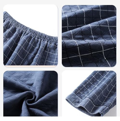 Men'S Cotton Pajama Pants Lightweight Soft Sleep Lounge Pants Men'S Loose Fashionable Plaid Loungewear3