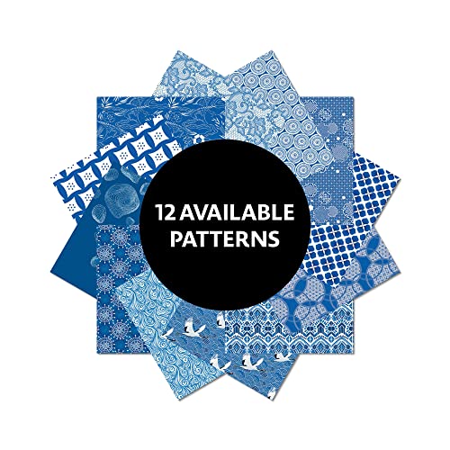 Origami Paper 200 Sheets Blue and White Patterns 6