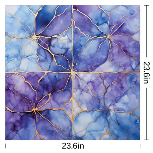 Purple Blue Marble Floral Silk Scarf for Women Girls Hair Head Silk Scarf Square Purse Satin Scarves Bandana Wraps2