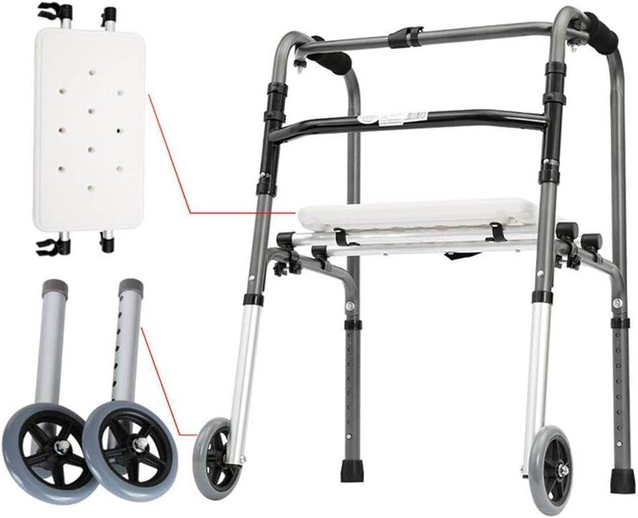 Walkers for Seniors Folding Shower Chair r with 2 Wheels,HeavyDuty