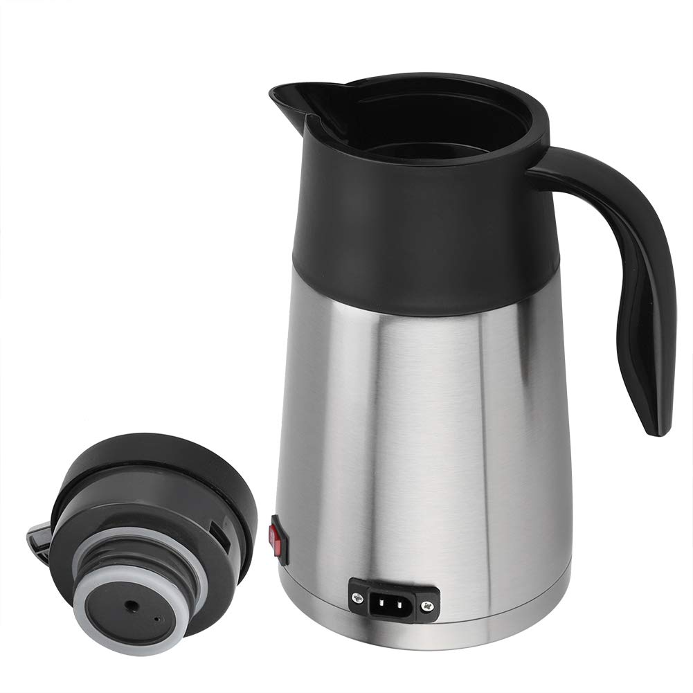 Czajnik Annadue, ekspres do herbaty, przenośny, szybko wrzący kocioł ze stali nierdzewnej 12 V / 24 V 1300 ml, do samochodów ciężarowych, kempingów (samochód 12 V)