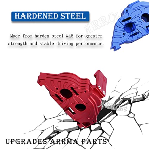 Arrcat For 1/10 Arrma Senton 4X4, Arrma Granite 4X4, Arrma Typhon 4X4 Aluminum Motor Mount Gear Cover Set, Rc Upgrades Part Hops Up For 1/10 Arrma Granite Senton Typhon,Replace Ara311029,Blue #TOP3
