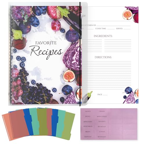 ALC’s Shop Recipe Book – Modern Chef’s Recipe Binder Write Your Own Recipes | 140 Ruled...