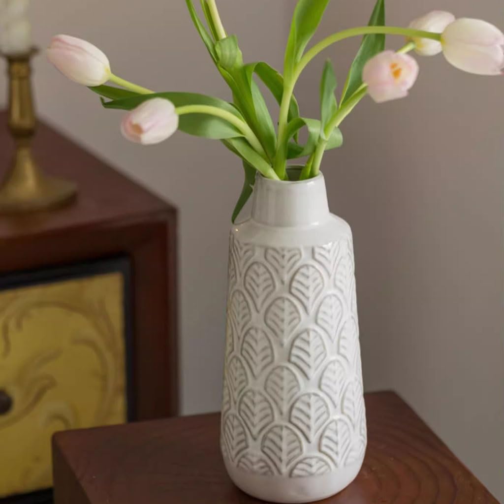 Vase Für Blumen Wohnzimmer Relief Keramik Vase Ornament Retro Blumenarrangements Blumenbeet Dekoration Dekorationen Für Wohnzimmer