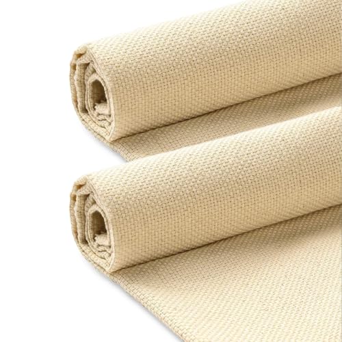 2 Pièces Toile de Moine, 67x50cm Punch Needles Tissu en Coton, Tissu de Couture Durable et Lavable, pour Bricolage Artisanal, Broderie, Aiguille Poinçon Aiguille Tapis-Poinçon, Aiguille Pincement