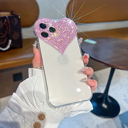Étui antichoc iPhone 14 transparent rose pour éviter les rayures de lentille