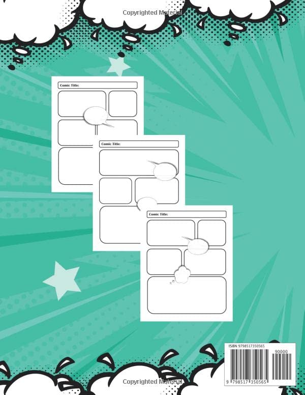 Kid Made Modern Comic Book Kit: Create Your Own Comics With This Comic Book Journal Notebook: Over 121 Pages Large Big 8.5" x 11" Cartoon / Comic Book With Lots of Templates (Blank Comic Books) - Image 2