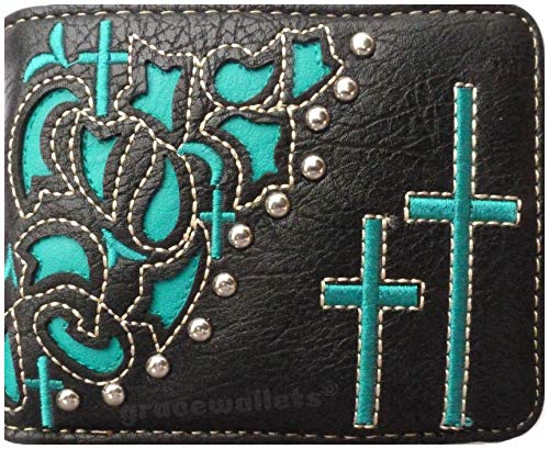 Cross Men Wallet Western Bifold Check Book Style W057 Black/Turo