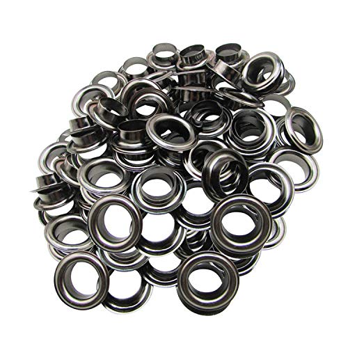 WedDecor 10mm Gunmetal Brass Eyelets Grommets with Washers for Books, Arts & Crafts, Sewing, Bags, Leather Crafting, Scrapbook, DIY Projects and Rust Proof, 100pcs - Image 3