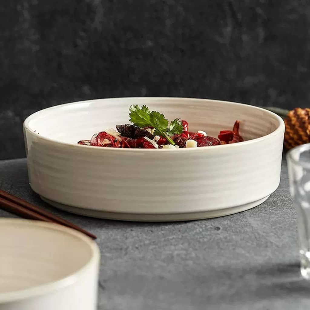 Miska sałatkowa miska ceramiczna japońska salaterka gospodarstwo domowe gotowana ryba duża miska dwa opakowania bardzo duża salaterka (L)