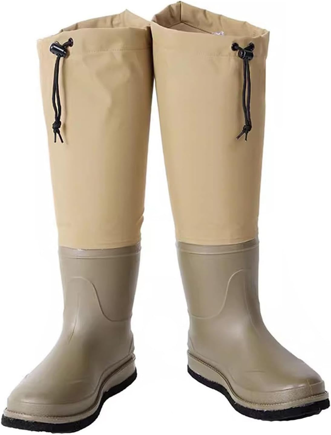 Wodery wędkarskie na biodra, wodoodporne, lekkie, brodzące buty na biodra(Beige,11)
