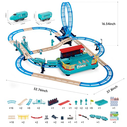 Suye 4163B Electric Train Sets, Christmas Trains Toys Rail Head thumb #2