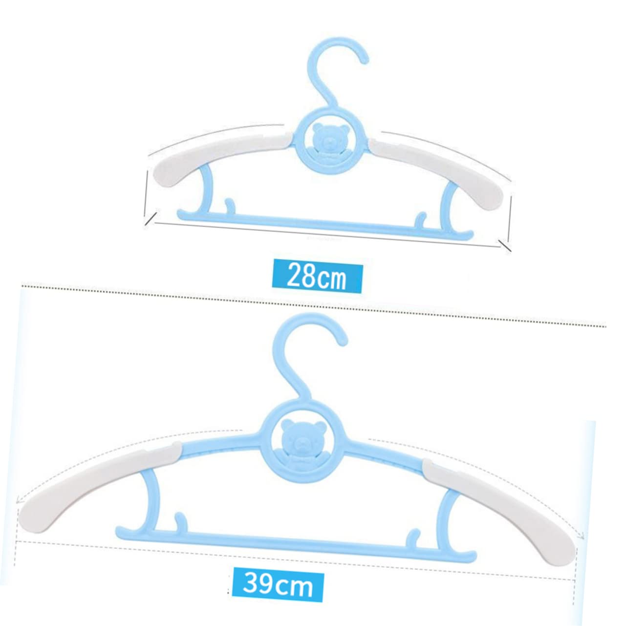 Happyyami 20pcs Cartoon Plastic Clothes Hangers for Skid Resistant Hanging Racks Home Hangers for Clothes Random Colors