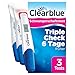 Clearblue Schwangerschaftstest Triple-Check Ultra Früh Kombipack, Ergebnisse 6 Tage früher (10 mIU/ml), Mit keinem anderen Test können Sie früher testen, Kit mit 3 Tests (1 digital, 2 visuell)