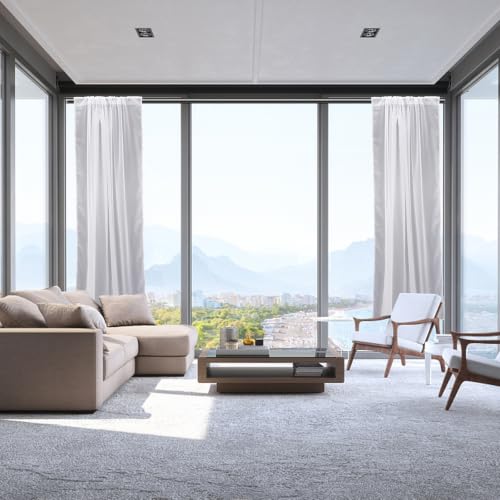 Cortinas Translúcidas de Poliéster para Ventanas de Salón Modernas 6