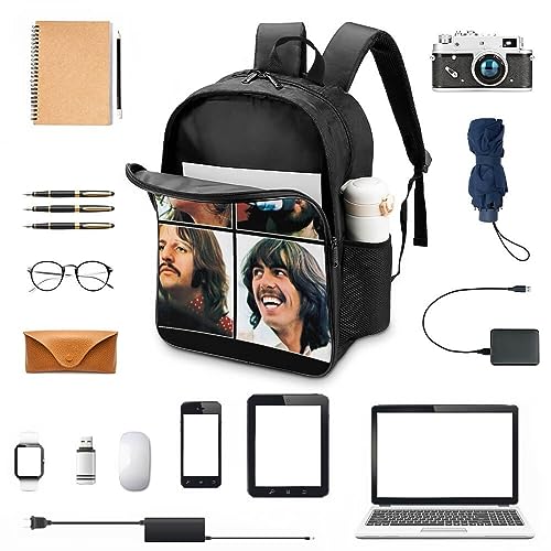 CSTAL The Beatles Sac à Dos Rock Band Cartable Enfant Scolaire,Grande Capacité Cartable École Garçon Fille Sac D’école Primaire Adolescents Sac De Voyage 16inch - Les Beatles, Paul McCartney, John Lennon, RIngo Starr, George Harrison CSTAL The Beatles Sac à Dos Rock Band Cartable Enfant Scolaire,Grande Capacité Cartable École Garçon Fille Sac D'école Primaire Adolescents Sac De Voyage 16inch – Image 3