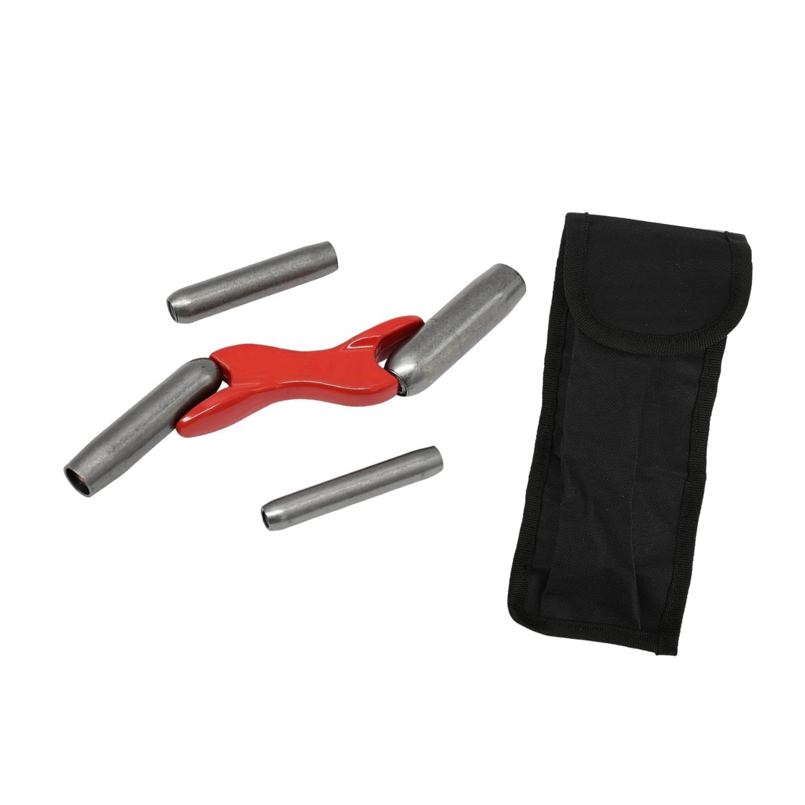 Cazzuola per stuccatura di mattoni, strumento di finitura per pareti, con borsa portaoggetti, portatile, 1/2", 5/8", 3/4", 7/8", per traforo, rosso