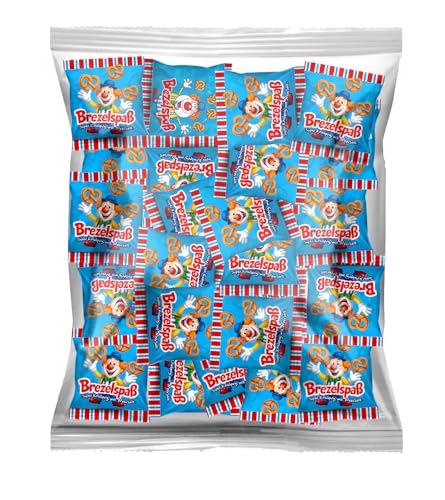 Tise Salzbrezel mini Beutel 1000g (100x10g) mini Brezel Perfektes Wurfmaterial für Karneval, Fasching, Halloween, Messen