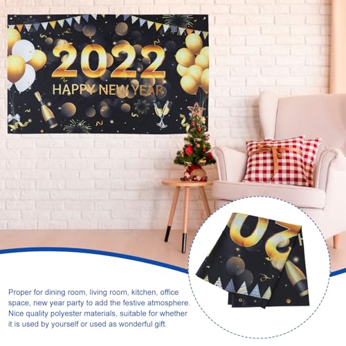 Uonlytech 1 Peça O Banner Feliz Ano Novo Decorações Nye Decorações Cenários De Ano Novo Para Fotogra