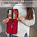 Alomejor Drum Stick Bag Drumstick Holder Drum Stick Storage Hanging Bag Case Drumstick with Handle(Red)