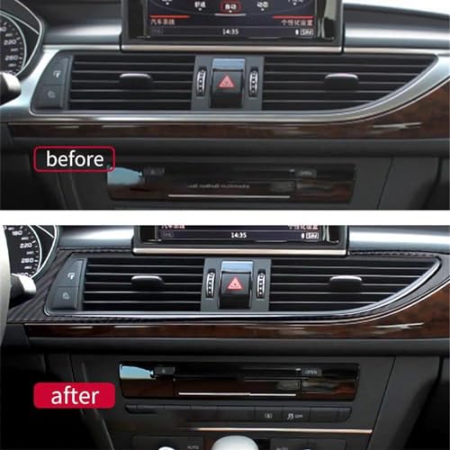 Autocollant de commande climatiseur carbone pour Audi A6 C7 et A7 2012-2018 - 3