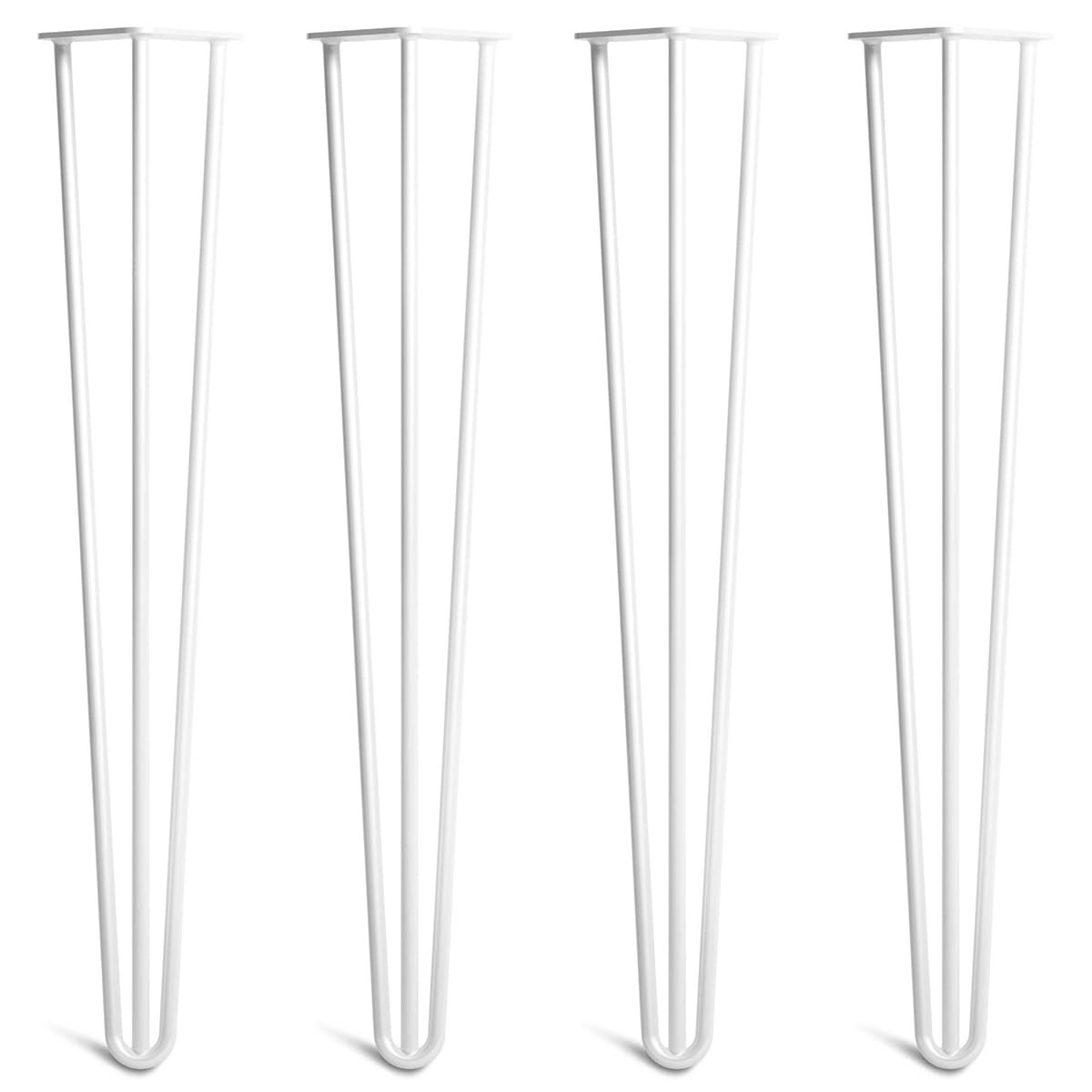 Patas de horquilla de metal blanco de 70 cm para sofás y mesas de salón