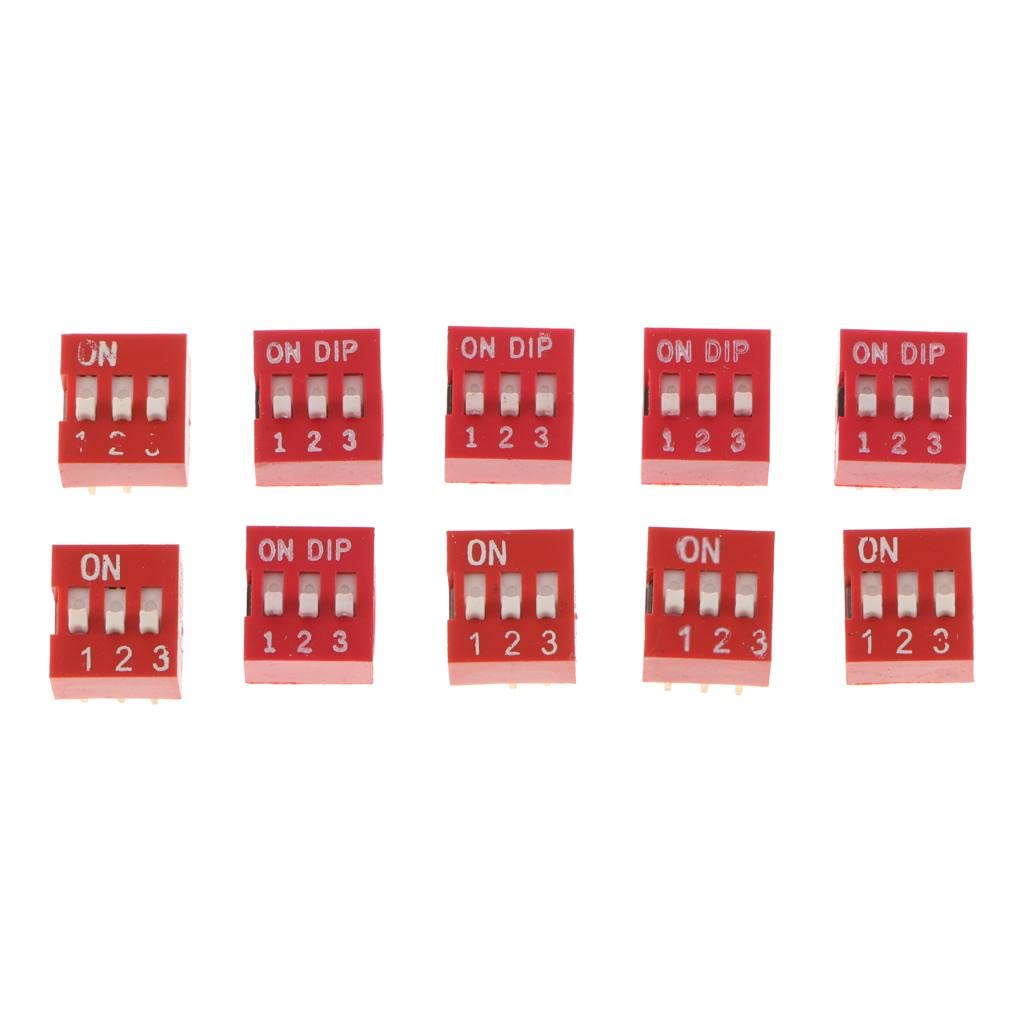 LOOM TREE® 10 Pieces Red 2.54mm Pitch Slide Type DIP Switch 3 Position Way (B0CDPQLBNL) Amazon Price History, Amazon Price Tracker