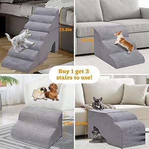 32-Inches-Dog-Stairs-Steps-for-High-Beds-30D-Density-Foam-Extra-Wide-Dog-Ramps-Pet-Stairs-Pet-Ladder-for-Bedside-Couch-Suitable-for-Dogs-Older-Cats - Cucciolini Doodles   32-Inches-Dog-Stairs-Steps-for-High-Beds-30D-Density-Foam-Extra-Wide-Dog-Ramps-Pet-Stairs-Pet-Ladder-for-Bedside-Couch-Suitable-for-Dogs-Older-Cats