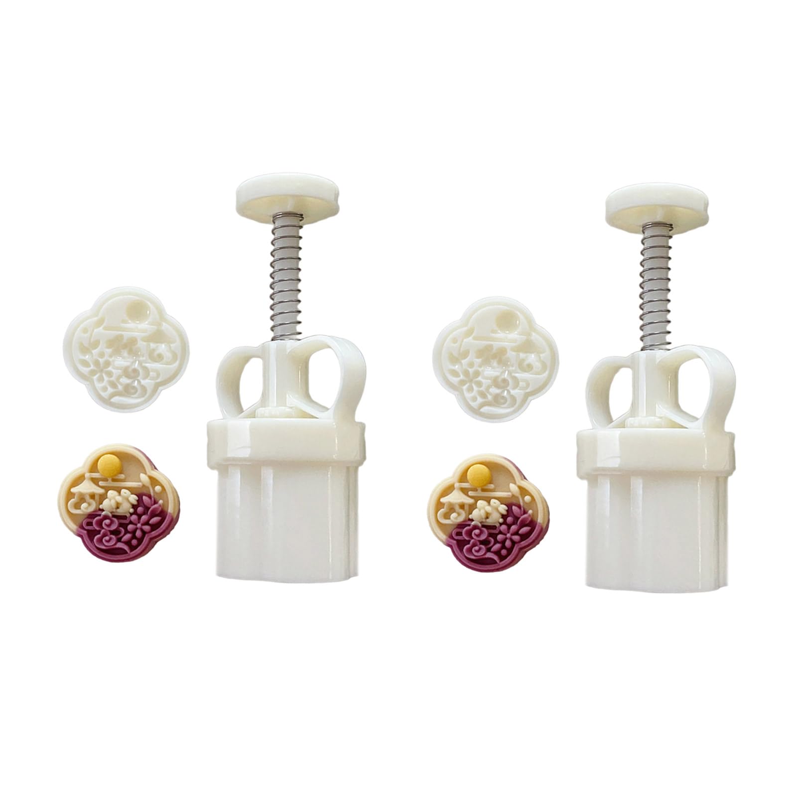Kalttoy 2 Molds 2 Pieces Chinese Mold Exquisite Shape Press Kitchen Baking Accessories Suitable For Mold For Festive Celebrations