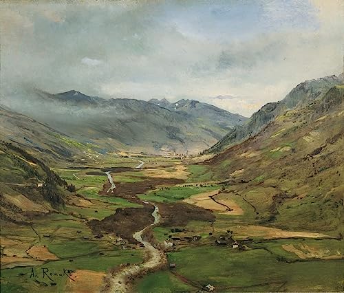 Toile la vallée de Gastein Ii Anton Romako, impression jet d'encre pigmentaire