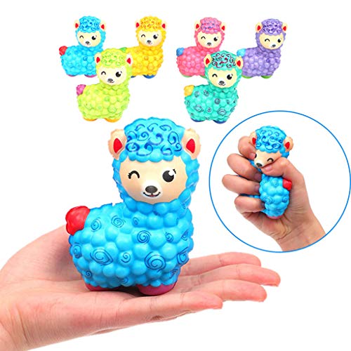Fangoog Squishy Small Sheep Toys (6 Pack), Cute Animal Slow Rising Jumbo Soft