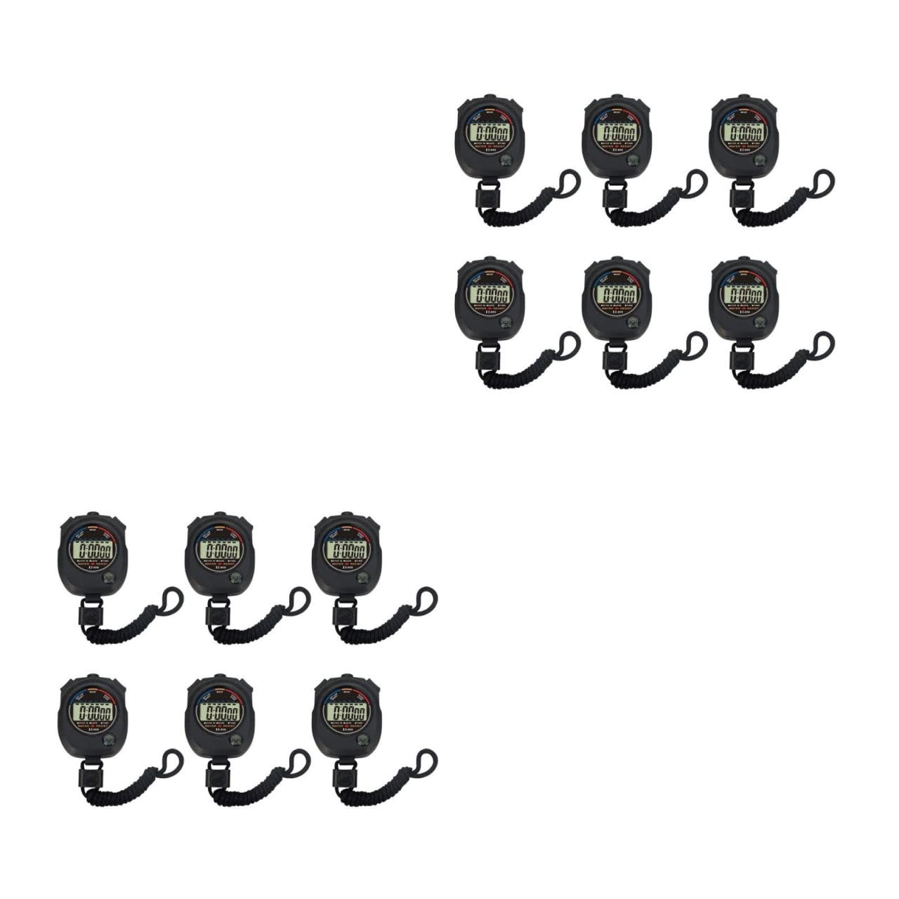 BESPORTBLE 12 Piezas Cronómetro Digital Portátil Temporizador para Partidos Resistente y Práctico Temporizador Deportivo para Árbitros Diseño y Duradero para Entrenamiento y Fitness